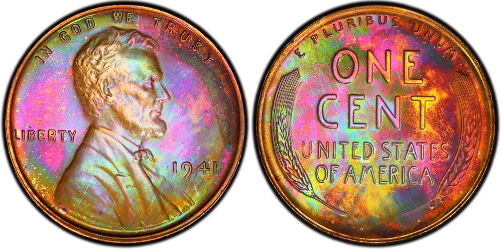 1941 proof wheat penny showing mirror-like fields and frosted Lincoln portrait